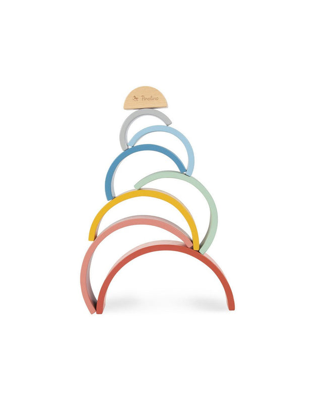 Houten regenboog 'Ruby' stapeltoren
