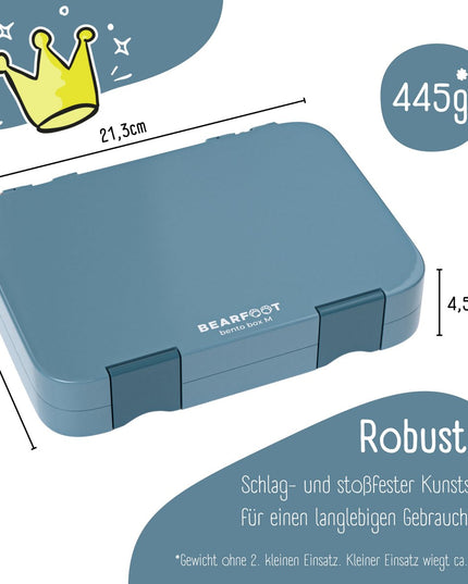 Kinder-Lunchbox mit Fächern, Lunchbox, Bento-Box – blau