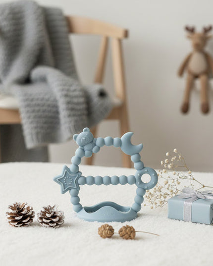 GALAXY Zachte siliconen bijtring | BABYBLAUW