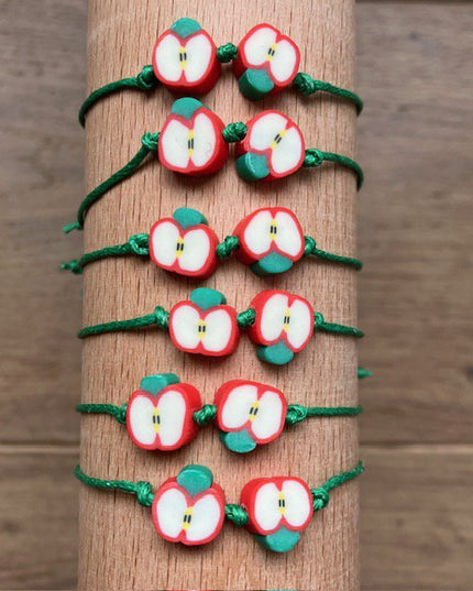 Luna-Leena kinderarmband appelgroen - handgemaakt in Nepal