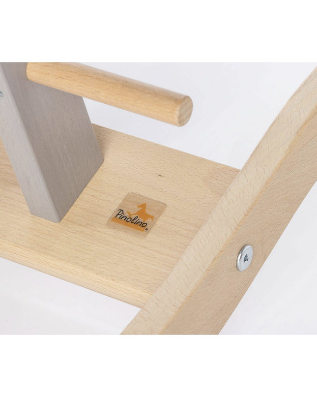 Hobbelpaard 'Pinolino' met ring, grijs/naturel