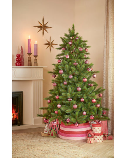 Kerstballen Set - 60 Stuks - Ø7 cm - Onbreekbaar - Fuchsia kerst 2025