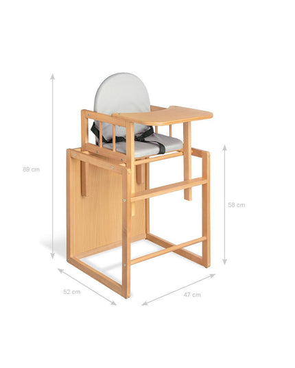 Combi-kinderstoel 'Lene', blank gelakt