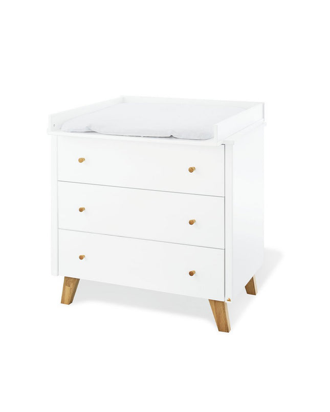 Startset 'Hilda & Pan' breed, wit
2 delen: huisbed, brede commode