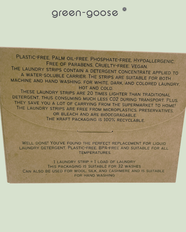 green-goose Wasstrips - 32 Strips - Ongeparfumeerd