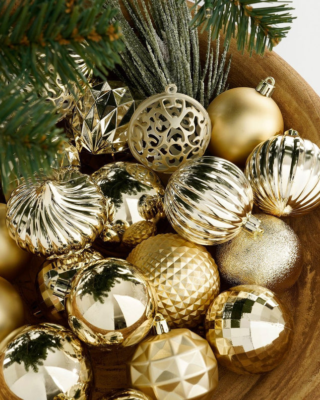 Kerstballen Set - 60 Stuks - Ø7 cm - Onbreekbaar - Champagne kerst 2025