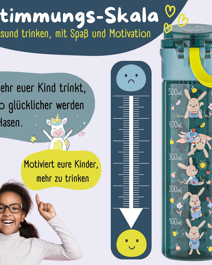 Kindertrinkflasche, 500 ml, leicht – Wasserflasche – Feuerwehrblau