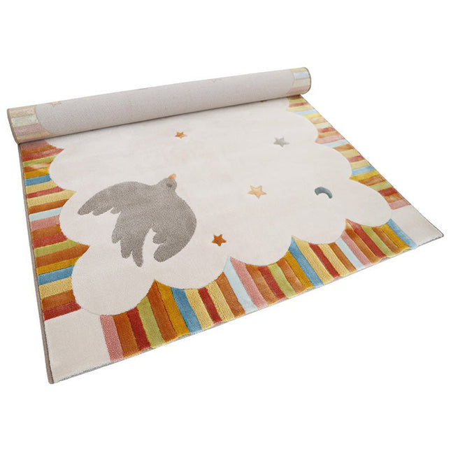 Kinderkamer Tapijt “Dansende Vogels” – Kleurrijk & Comfortabel