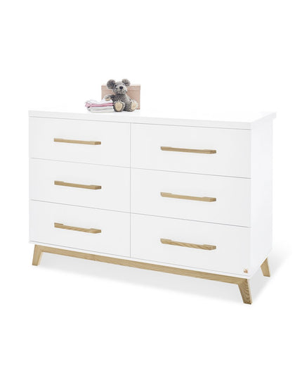 Startset 'Hilda & Riva' extra breed, wit, incl. wandplank4 delen: huisbed, extra brede commode, 2-deurs kledingkast, wandplank