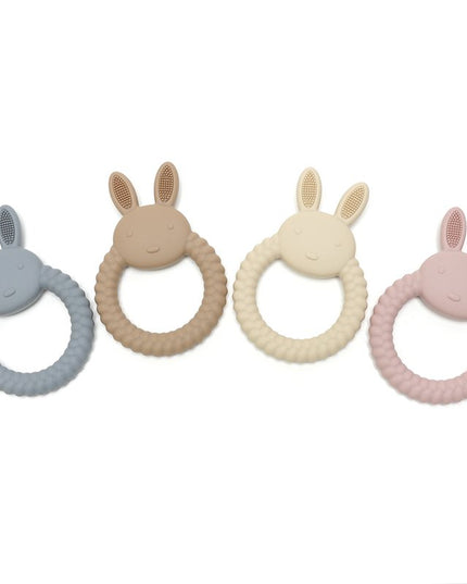 BUNNY| Soft Silicone Teething Toy | Khaki |  Bijtring