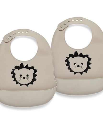 Alfie siliconen korte slabbetje 2-pack met print