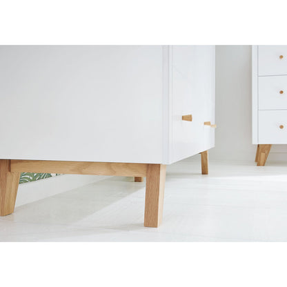Startset 'Pan' breed3 delen: ledikant, brede commode, 2-deurs kledingkast