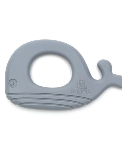 WHALE | Soft Silicone Teething Toy | STEEL | Bijtring