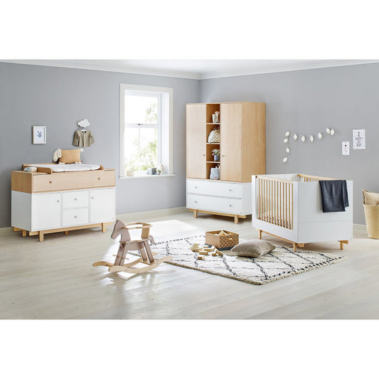Startset 'Boks' extra breed groot3 delen: ledikant, extra brede commode, grote kledingkast