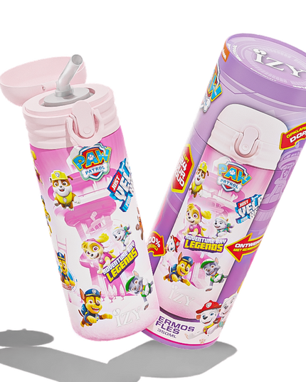 IZY Kids Thermos bidon - Paw Patrol - Refresh Pink - 350ML To-Go Insulated Water Bottles