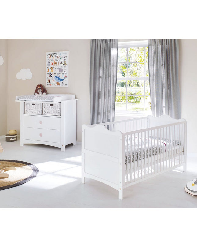 Startset 'Florentina' breed
2 delen: ledikant, brede commode
