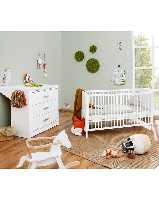 Startset 'Viktoria' breed2-delig: ledikantbed, brede commode