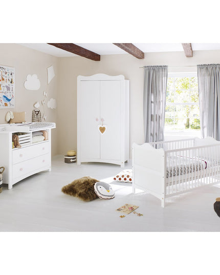 Startset 'Florentina' extra breed3 delen: ledikant, extra brede commode, 2-deurs kledingkast