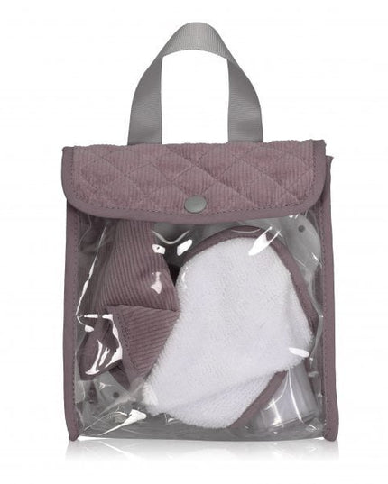 Poppen Eetsetje corduroy lila