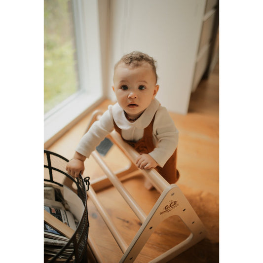 Kinderfeets Houten Pikler Driehoek / Triangle Klimrek / Klimdriehoek - Small- Baby, dreumes, peuter, kleuter