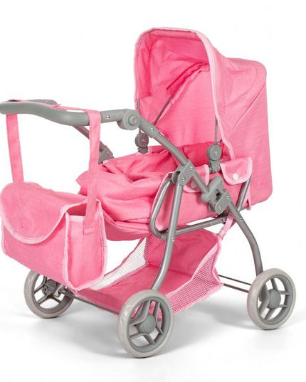 Poppenwagen roze