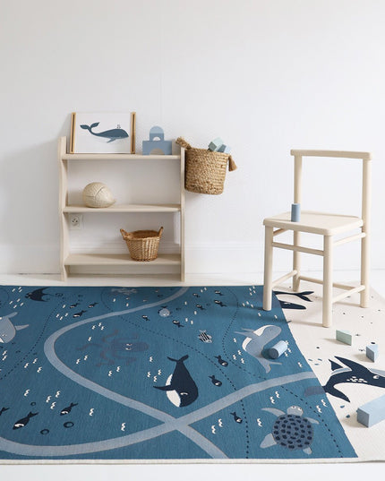 Deep Blue – Binnen- en Buitenspeelkleed vloerkleed voor Kinderen (123 × 180 cm, OEKO-TEX, Made in Europe)