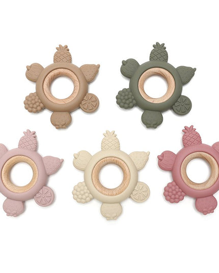 Zacht en hard | Fruit Punch Wood & Silicone Tentether | OLIVE