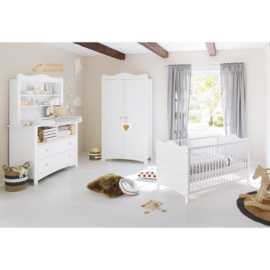 Startset 'Florentina' extra breed, incl. extra brede kast4 delen: ledikant, extra brede commode incl. Extra brede kast, 2-deurs kledingkast