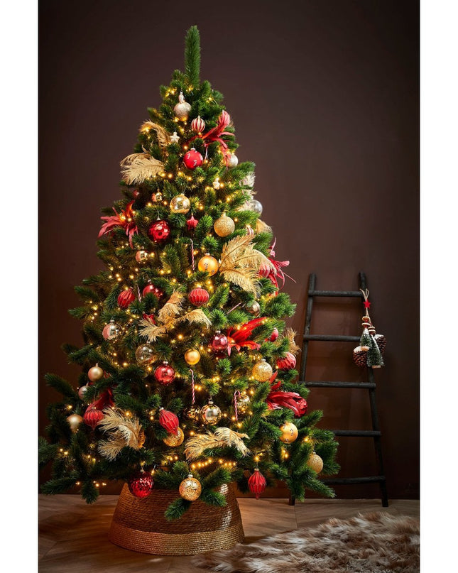 Kerstboomrok - H26 x Ø50 cm - Zeegras - Goud