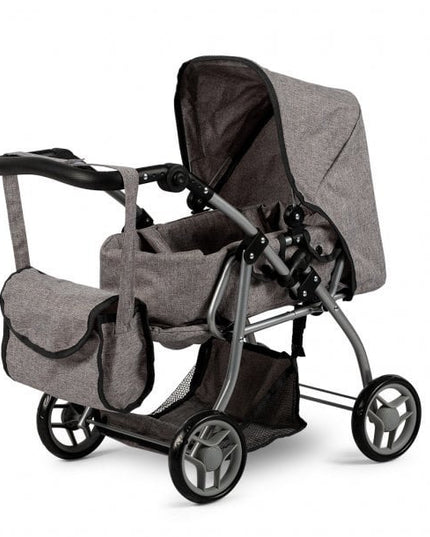 Poppenwagen grijs