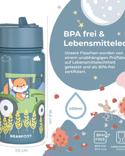 Thermo children's drinking bottle stainless steel - water bottle - thermo - Tractor