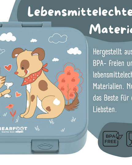 Nachhaltige Bento-Lunchbox COMPACT – mit Fächern, auslaufsicher, BPA-frei – für Hunde und Katzen