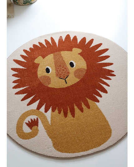 Rond Kinder Tapijt Small Lion Tiaggo vloerkleed – OEKO-TEX-gecertificeerd