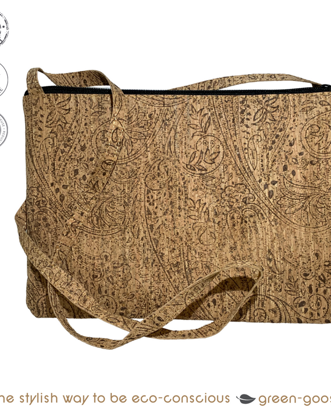 green-goose Kurk Schoudertas - Zilver