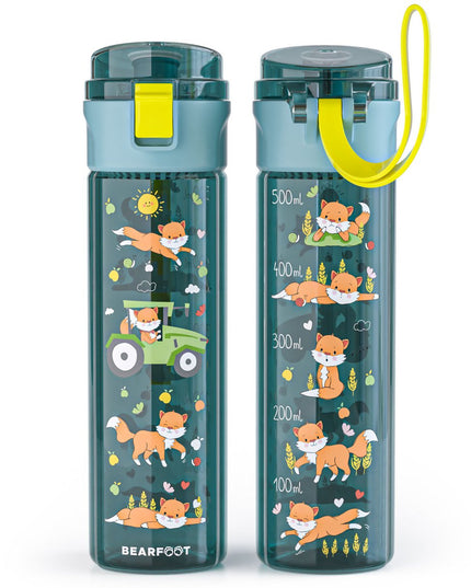 Children's drinking bottle, 500 ml, light - water bottle - Tractor blue