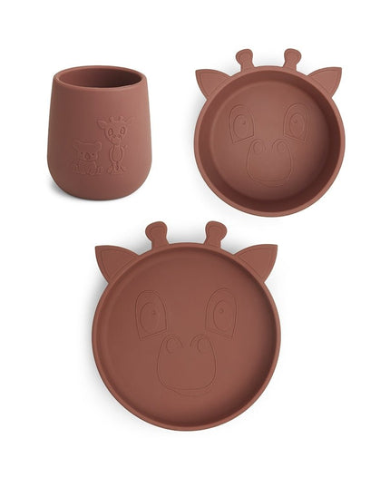 Judi siliconen dinerset 3-pack Giraf