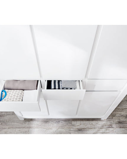Startset 'Milk' extra breed groot3 delen: ledikant, extra brede commode, grote kledingkast