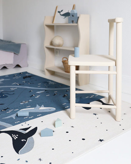 Deep Blue – Binnen- en Buitenspeelkleed vloerkleed voor Kinderen (123 × 180 cm, OEKO-TEX, Made in Europe)