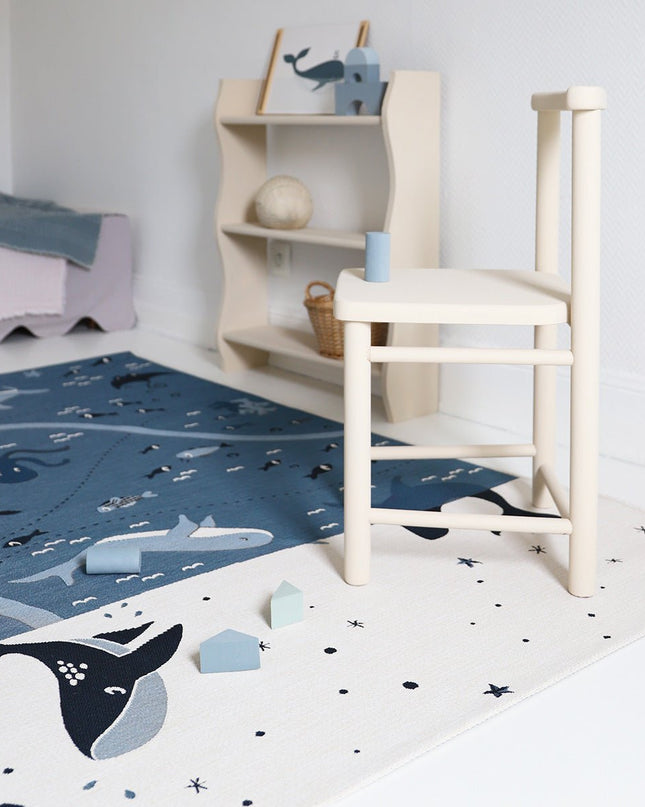 Deep Blue – Binnen- en Buitenspeelkleed vloerkleed voor Kinderen (123 × 180 cm, OEKO-TEX, Made in Europe)