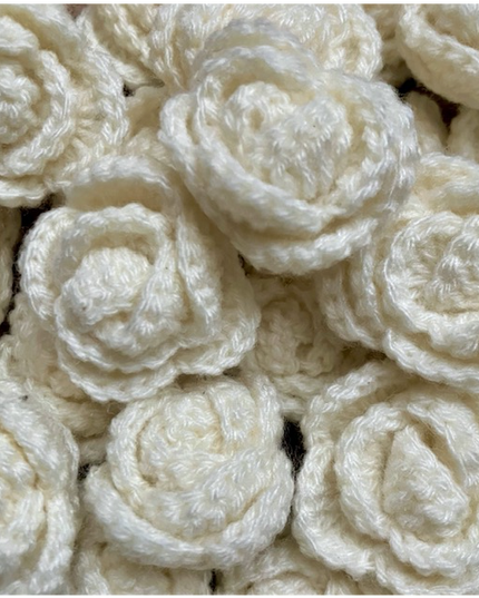 Luna -Leena haarspeldjes Rose (Set) - Off White - Soft Wol - Hand Haak in Nepal