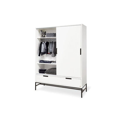 Startset 'Steel' extra breed groot3 delen: ledikant, extra brede commode, grote kledingkast