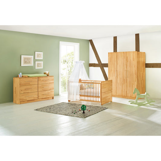 Startset 'Natura' extra breed groot3 delen: ledikant, extra brede commode, grote kledingkast