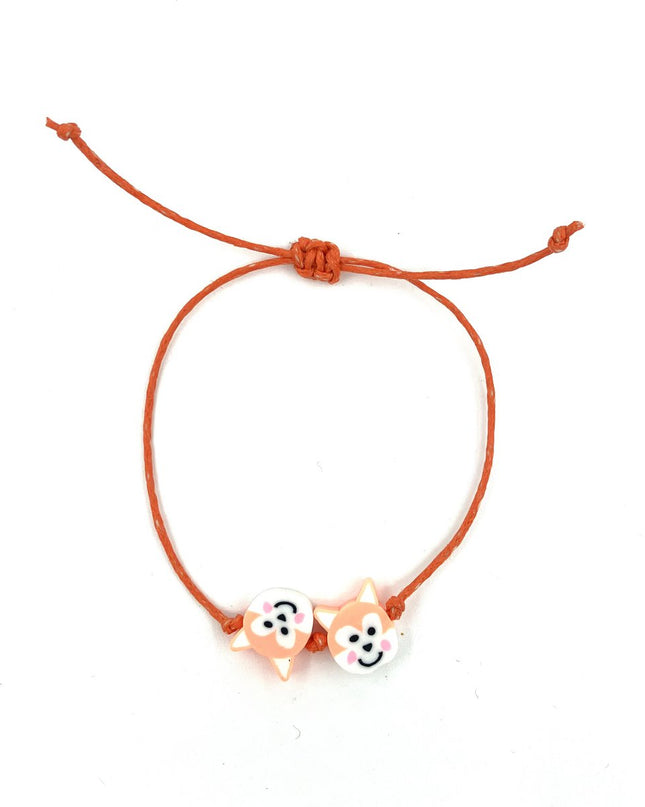 Luna-Leena kinderarmband vos oranje - handgemaakt in Nepal