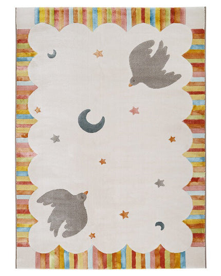 Kinderkamer Tapijt “Dansende Vogels” – Kleurrijk & Comfortabel
