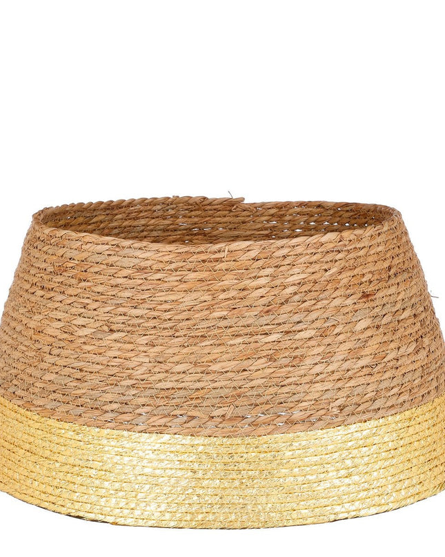 Kerstboomrok - H26 x Ø50 cm - Zeegras - Goud