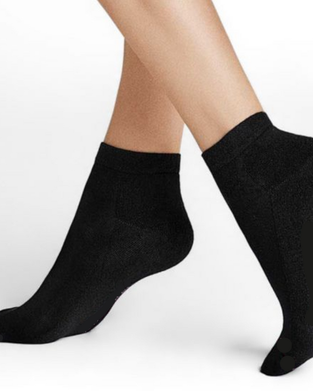 green-goose Bamboe Enkelsokken Heren - 5 Paar - Zwart - 95% Bamboe - heren