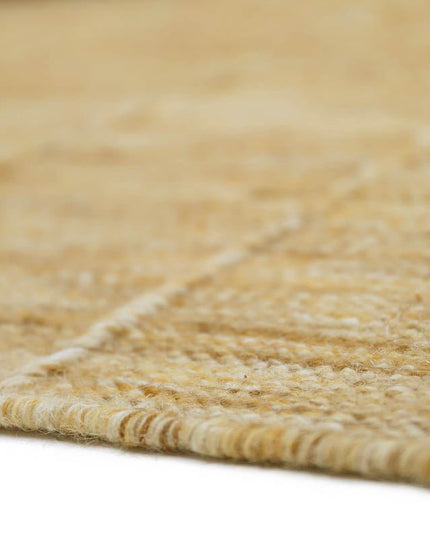 LHENA Geel Brun Kinder Vloerkleed – Handgeweven Wol