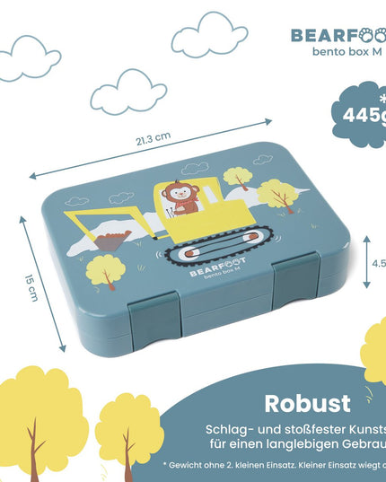Kinder-Lunchbox mit Fächern, Lunchbox, Bento-Box – Affenblau