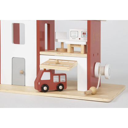 Brandweerkazerne 'Ben' incl. accessoires hout
