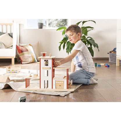 Brandweerkazerne 'Ben' incl. accessoires hout